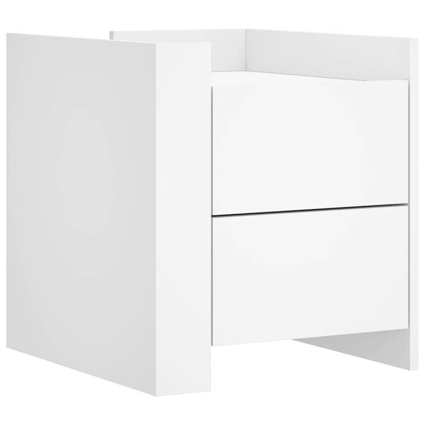 vidaXL Nočný stolík biely 45x50x50 cm kompozitné drevo