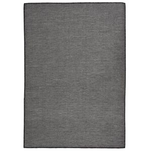vidaXL Vonkaj&scaron;&iacute; koberec s ploch&yacute;m tkan&iacute;m 160x230 cm siv&yacute;
