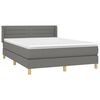 vidaXL Boxspring posteľ s matracom tmavosiv&aacute; 140x200 cm l&aacute;tka