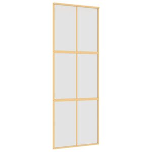 vidaXL Posuvn&eacute; dvere zlat&eacute; 76x205 cm matn&eacute; ESG sklo a hlin&iacute;k