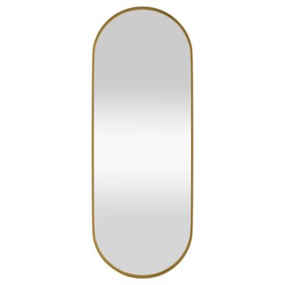 vidaXL Nástenné zrkadlo zlaté 15x40 cm oválne