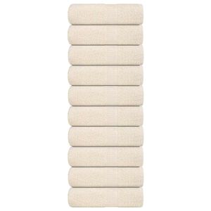 vidaXL Utierky na um&yacute;vanie FROGN 10 ks kr&eacute;mov&eacute; 30x30 cm 360 g/m&sup2;