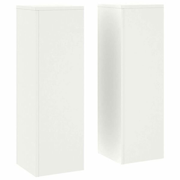 vidaXL Stojan na rastliny 2 pcs Biela 24 x 24 x 75 cm Oceľ