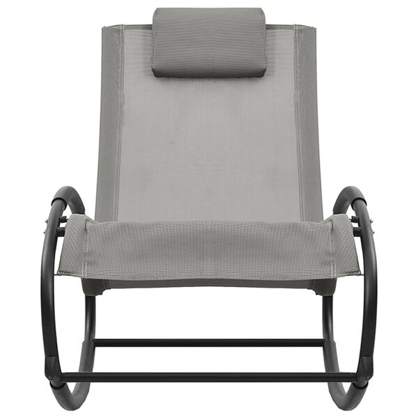 vidaXL Leh&aacute;tko s vank&uacute;&scaron;om oceľ a textil&eacute;n siv&eacute;