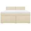 vidaXL Posteľn&yacute; r&aacute;m boxspring s matracom kr&eacute;mov&yacute; 180x200 cm l&aacute;tka