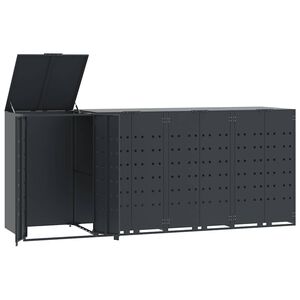 vidaXL &Uacute;ložisko na 4 ko&scaron;e na kolieskach antracitov&eacute; 276x79x117 cm oceľ