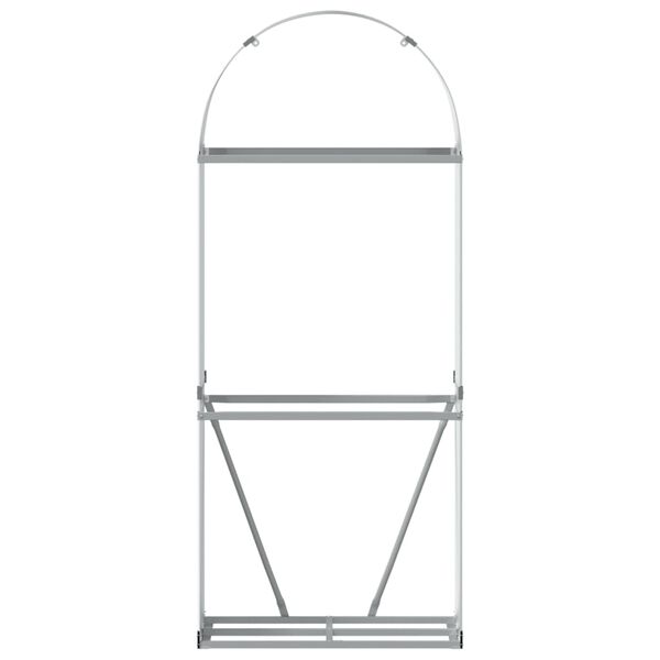 vidaXL Držiak na polená strieborný 80x45x190 cm pozinkovaná oceľ