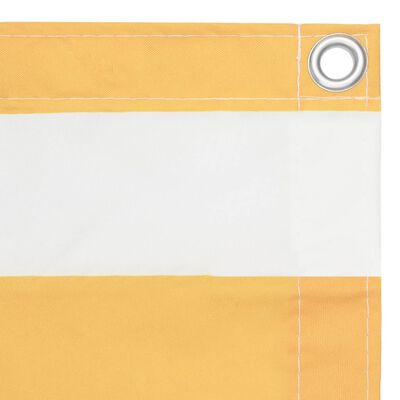 vidaXL Balkónová markíza, biela a žltá 90x600 cm, oxfordská látka