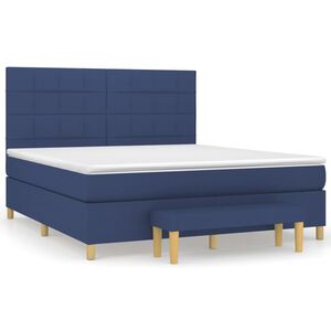 vidaXL Posteľn&yacute; r&aacute;m boxspring s matracom modr&yacute; 180x200 cm l&aacute;tka