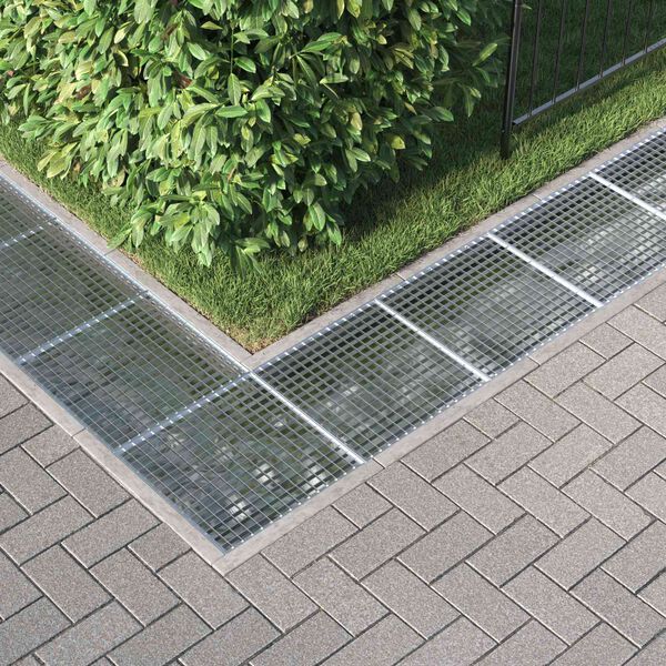 vidaXL Odtokov&aacute; mriežka Strieborn&aacute; 50 x 50 x 2 cm