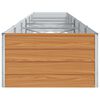 vidaXL Vyvýšený záhradný záhon 600x80x45cm pozinkovaná oceľ strieborný