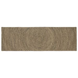 vidaXL Koberec do oblasti Pr&iacute;rodn&aacute; a čierna 80 x 250 cm Juta