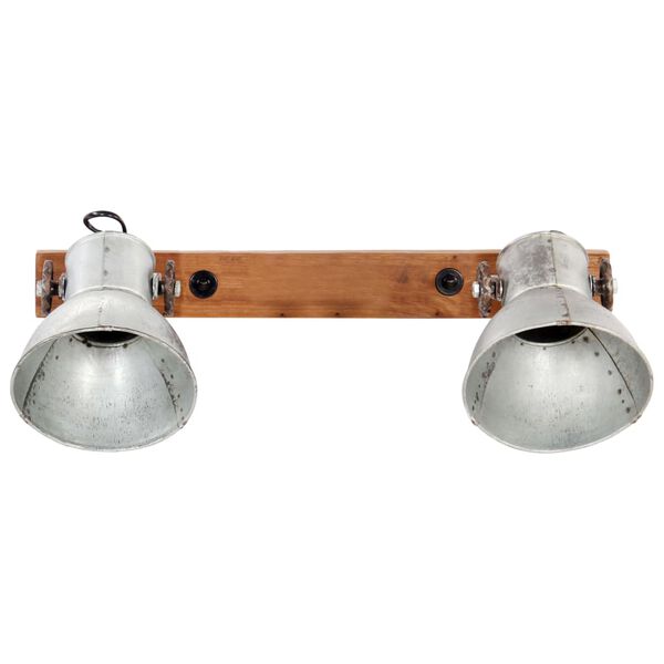 vidaXL Industri&aacute;lna n&aacute;stenn&aacute; lampa strieborn&aacute; 45x25 cm E27