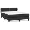 vidaXL Boxspring posteľ s matracom čierna 140x200 cm umel&aacute; koža