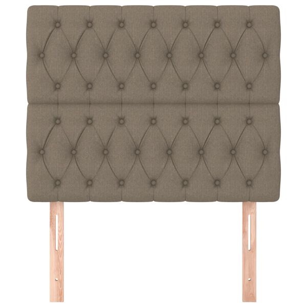 vidaXL Čelo postele, b&eacute;žov&eacute;, 90x7x118/128 cm, l&aacute;tkov&eacute;