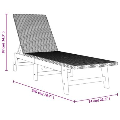 vidaXL 3-dielna záhradná sedacia súprava, polyratan a akáciový masív
