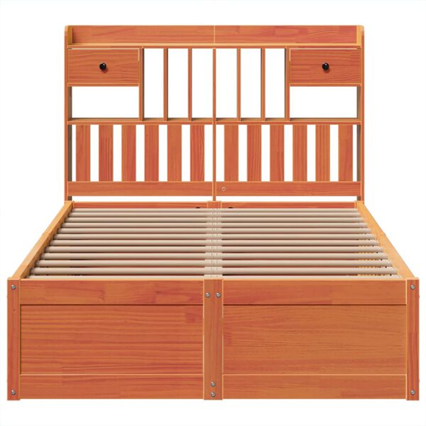 vidaXL Posteľ s matracom voskovo hned&aacute; 120x200 cm mas&iacute;vna borovica