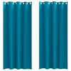 vidaXL Z&aacute;clony na zatemnenie s kr&uacute;žkami 2 ks Tyrkysov&aacute; 225 x 140 cm