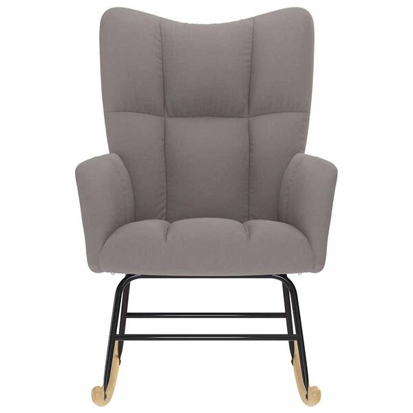 vidaXL Hojdacie kreslo sivohnedé látkové