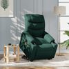 vidaXL Zdv&iacute;hacie skl&aacute;pacie elektrick&eacute; mas&aacute;žne kreslo tmavozelen&eacute; l&aacute;tka