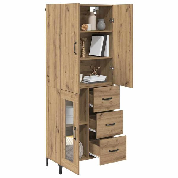 vidaXL Highboard Remeseln&yacute; dub 69,5 x 34 x 180 cm Kompozitn&eacute; drevo