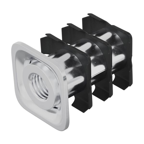 vidaXL Z&aacute;vitov&aacute; vložka do trubky 12 pcs Čierna a strieborn&aacute;