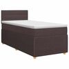 vidaXL Posteľ boxspring s matracom Tmavohned&aacute; 90 x 190 cm L&aacute;tka