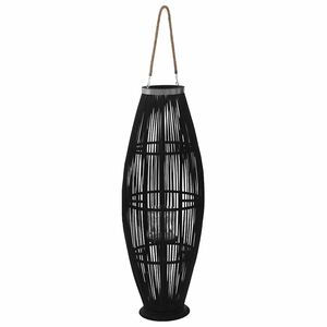 vidaXL Z&aacute;vesn&yacute; svietnik čierny 95 cm bambusov&yacute;
