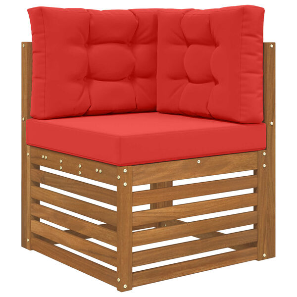 vidaXL Vank&uacute;&scaron; na vonkaj&scaron;iu pohovku 3 pcs Červen&aacute; Polyester