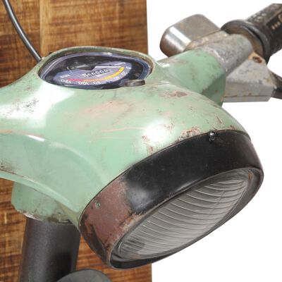 vidaXL Nástenná lampa s dizajnom skútra železo a masívne mangové drevo