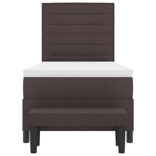 vidaXL Posteľ s pružinov&yacute;m r&aacute;mom Tmavohned&aacute; 80 x 200 cm l&aacute;tka