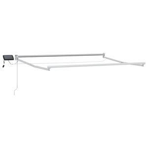 vidaXL Manual Awning Frame with Solar LED 3 x 2 m Biela