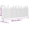 vidaXL N&aacute;stenn&eacute; čelo postele siv&eacute; 204x3x80 cm mas&iacute;vna borovica