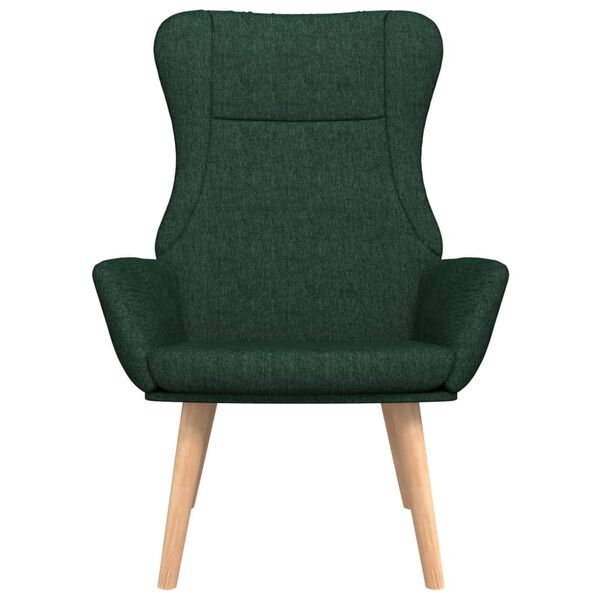 vidaXL Relaxačné kreslo tmavozelené látkové