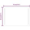 vidaXL LED k&uacute;peľňov&eacute; zrkadlo 70x50 cm