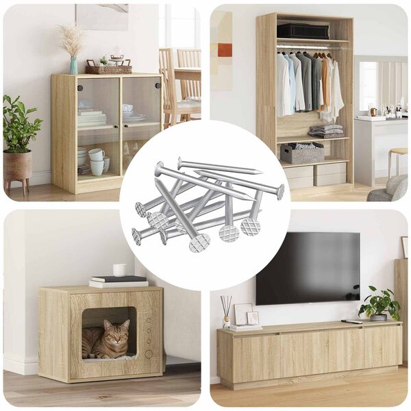 vidaXL Hřeb&iacute;ky pre Drev&aacute; 12 pcs Strieborn&aacute; &Oslash; 3 x 15 mm Kov