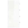 vidaXL Komoda so 4 zásuvkami 60x30,5x71 cm lesklá biela