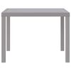 vidaXL Záhradný jedálenský stôl Svetlosivá 100 x 100 x 73 cm polyratan