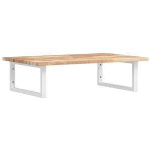 vidaXL Polica pod um&yacute;vadlo n&aacute;stenn&aacute; oceľ a ak&aacute;ciov&yacute; mas&iacute;v