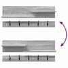 vidaXL Ve&scaron;iak na stenu Siv&yacute; Sonoma 90 x 15 x 36 cm Kompozitn&eacute; drevo