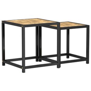 vidaXL Čajov&eacute; stol&iacute;ky 2 ks MDF čierne a žlt&eacute;