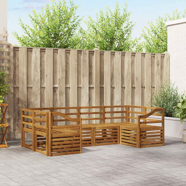 vidaXL S&uacute;pravy pohoviek 6 pcs Pr&iacute;rodn&aacute; Pevn&eacute; ak&aacute;ciov&eacute; drevo