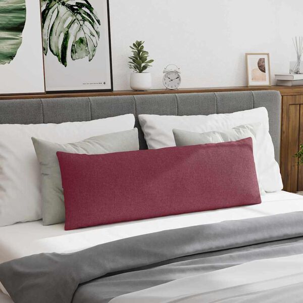 vidaXL Vank&uacute;&scaron;e na pohovku 2 pcs V&iacute;no červen&eacute; 120 x 40 cm l&aacute;tka