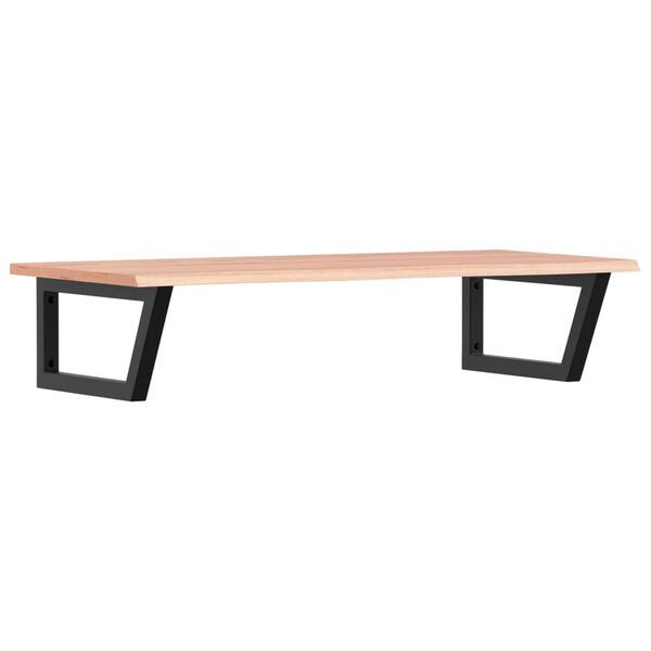 vidaXL Polica pod um&yacute;vadlo, n&aacute;stenn&aacute;, oceľ a dubov&yacute; mas&iacute;v