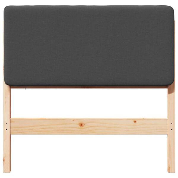 vidaXL Čal&uacute;nen&eacute; čelo postele s čelnou doskou Hned&aacute; a tmavo&scaron;ed&aacute; 80 cm