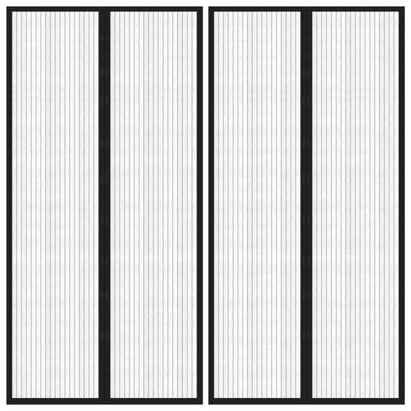 vidaXL Z&aacute;vesy proti hmyzu s magnetick&yacute;mi blokmi 2ks čierne 220x100 cm