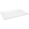 vidaXL Sprchov&aacute; vanička s proti&scaron;mykov&yacute;mi v&yacute;bežkami biela 70x100x4 cm ABS