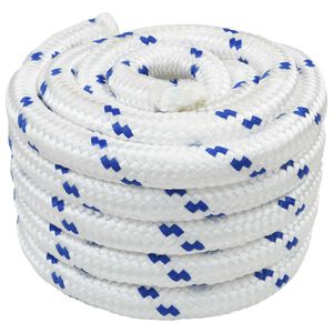 vidaXL Lano na čln 4 mm 25 m Biela a modr&aacute;