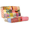 vidaXL Taburetka 100x100x20 cm, patchwork, l&aacute;tka