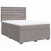 vidaXL Posteľn&yacute; r&aacute;m boxspring s matracom sivohned 140x200 cm l&aacute;tka